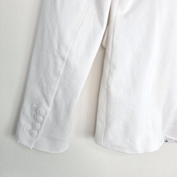 1901 White Cotton Blend Blazer Single Breasted Jacket Spring and Summer Coat - Picture 2 of 16